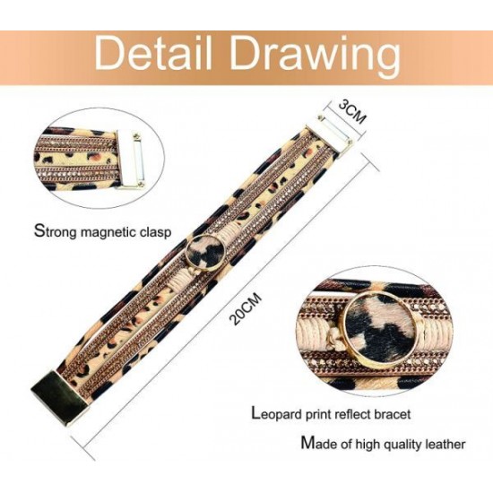 Leopard Bracelets For Women Tree Of Life Leather Bracelet Multilayer Wide Leather Wrap Bracelet Leopard Bracelets For Women Tree Of Life Leather Bracelet Multilayer Wide Leather Wrap Bracelet